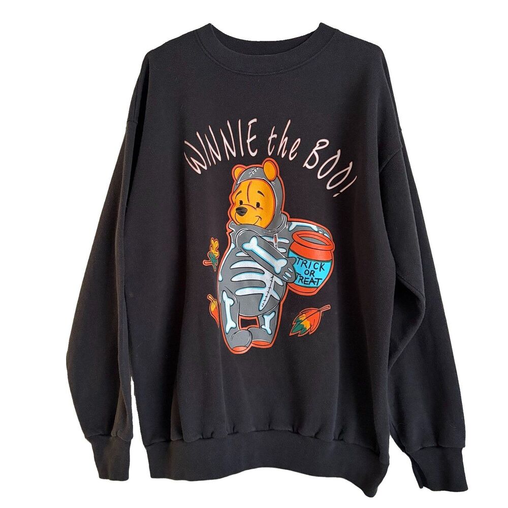 Vintage 90s Winnie The Pooh Halloween Sweatshirt XL Winnie The Boo